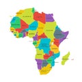 Africa political map with country names.