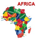 Africa Political Map Royalty Free Stock Photo