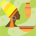 Africa Safari set vector icons. Ritual objects