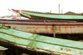 Africa Senegal Atlantic coast fishermen boats Royalty Free Stock Photo