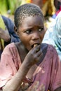 Portrait african girl of the Hadzabe tribe