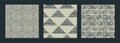 Africa tribal art black white seamless pattern set Royalty Free Stock Photo