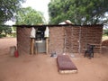 Africa village huts zambia trip Royalty Free Stock Photo