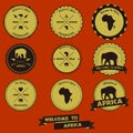 Africa Vintage Label Design Royalty Free Stock Photo