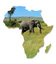 Africa Wildlife Map Design