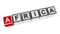 Africa word block on white Royalty Free Stock Photo