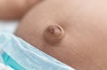 African american baby belly button at bedroom Royalty Free Stock Photo