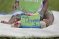 African American Baby Cake Smash Royalty Free Stock Photo