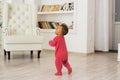 African American baby boy indoors Royalty Free Stock Photo