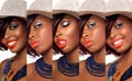 African american beauty woman collage Royalty Free Stock Photo