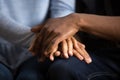 African american black couple husband and wife holding hands, cl Royalty Free Stock Photo