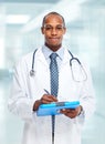 African-American black doctor man. Royalty Free Stock Photo