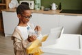 African American Boy Sorting Waste for Recycling Royalty Free Stock Photo