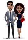 African American business man and business woman Royalty Free Stock Photo