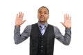 African american business man pledging Royalty Free Stock Photo