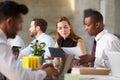 African American Businessman At Meeting With Colleagues Royalty Free Stock Photo