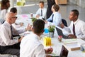 African American Businessman At Meeting With Colleagues Royalty Free Stock Photo