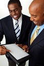 African American businessmen working on strategies. Royalty Free Stock Photo