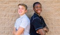 Black and White Teen Boys Smiling