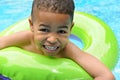 African American Child Swimming Royalty Free Stock Photo