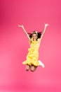 African american child in yellow outfit Royalty Free Stock Photo