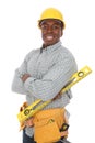 African American Construction Man Royalty Free Stock Photo