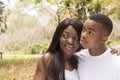 African American Couple hug each other loving Royalty Free Stock Photo