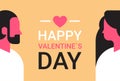 African american couple looking each other happy valentines day holiday concept man woman in love male female portrait