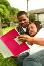 African American Couple Reading Royalty Free Stock Photo