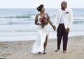 African American couple`s wedding day Royalty Free Stock Photo