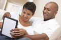 African American Couple Using Tablet Computer Royalty Free Stock Photo