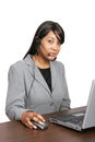 African American CSR rep Royalty Free Stock Photo