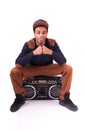 African American dancer hip hop Royalty Free Stock Photo