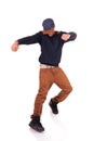 African American dancer hip hop isolated Royalty Free Stock Photo