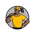 African American Demolition Worker Mascot