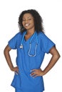 Beautiful African American woman doctor or nurse Royalty Free Stock Photo