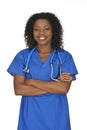 Beautiful African American woman doctor or nurse