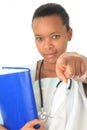 African American doctor nurse book stethoscope Royalty Free Stock Photo