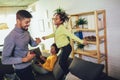 African american family having fun at home Royalty Free Stock Photo