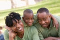 African American Family in the Park Royalty Free Stock Photo