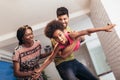 African american family spending time together at home. Royalty Free Stock Photo