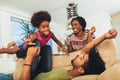 African american family spending time together at home. Royalty Free Stock Photo