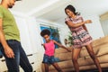 African american family spending time together at home. Royalty Free Stock Photo