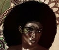 African American Fashion Beauty, Trendy Afro Hair style