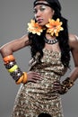 African-american fashion model. Royalty Free Stock Photo