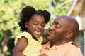 African American father and daughter Royalty Free Stock Photo