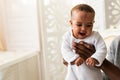 African American Father Playing With mixed race Baby Son Royalty Free Stock Photo