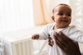African American Father Playing With mixed race Baby Son Royalty Free Stock Photo