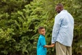 African American father and son.