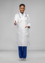 African american female doctor making handshake Royalty Free Stock Photo